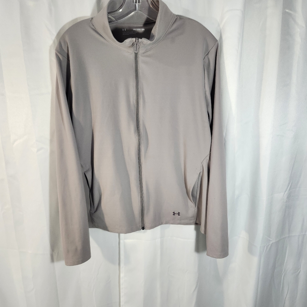 Under Armour Size 2XL Tetra Grey Zip-Up Jacket - Picture 2 of 9